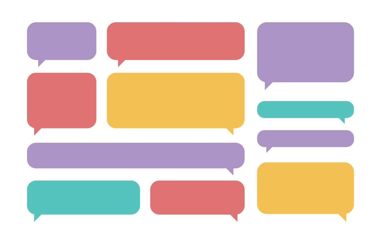 Simple Flat Mobile Chat Bubbles vector