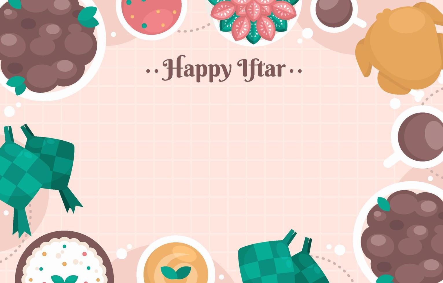 Iftar Food Background vector