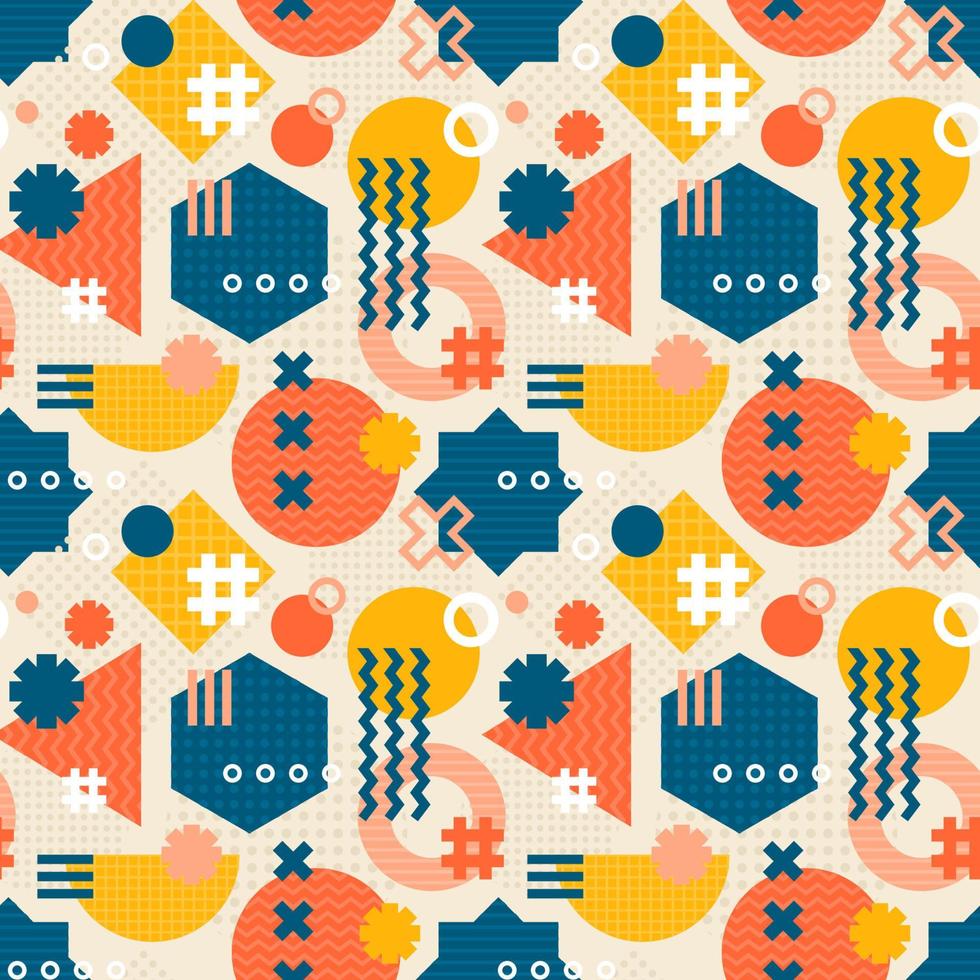 Colorful Abstract Geometric Seamless Pattern Background vector