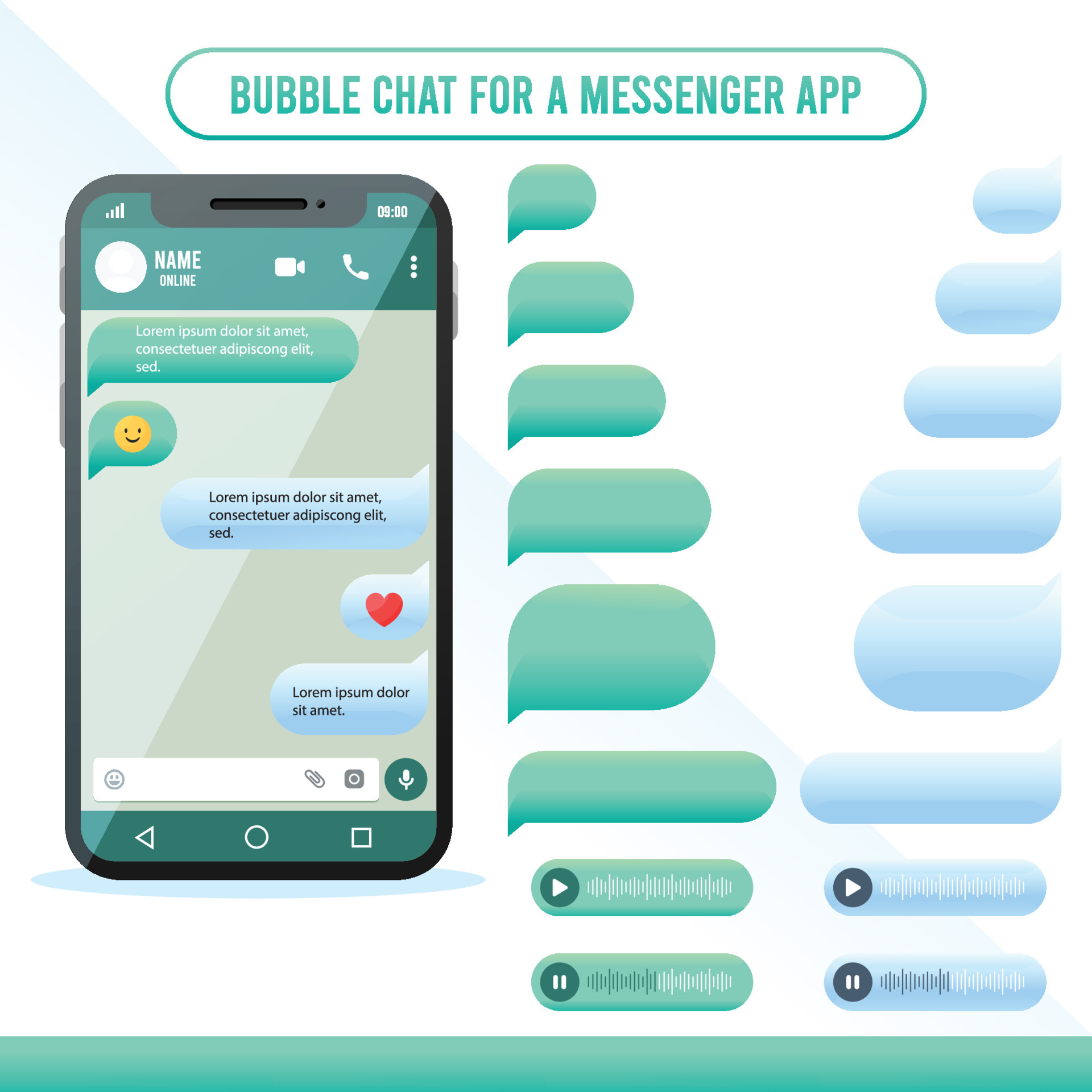 Gradient Bubble Chat Messenger App 6915453 Vector Art at Vecteezy