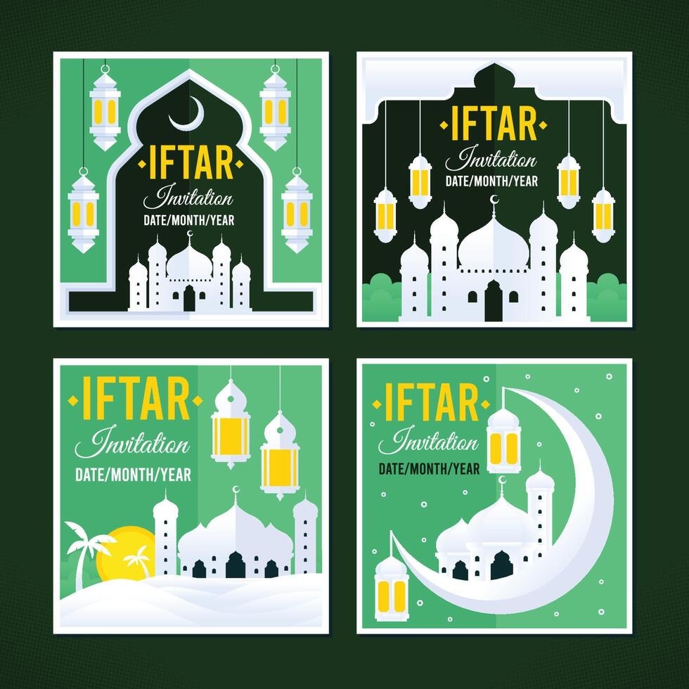 Iftar Invitation For Social Media vector
