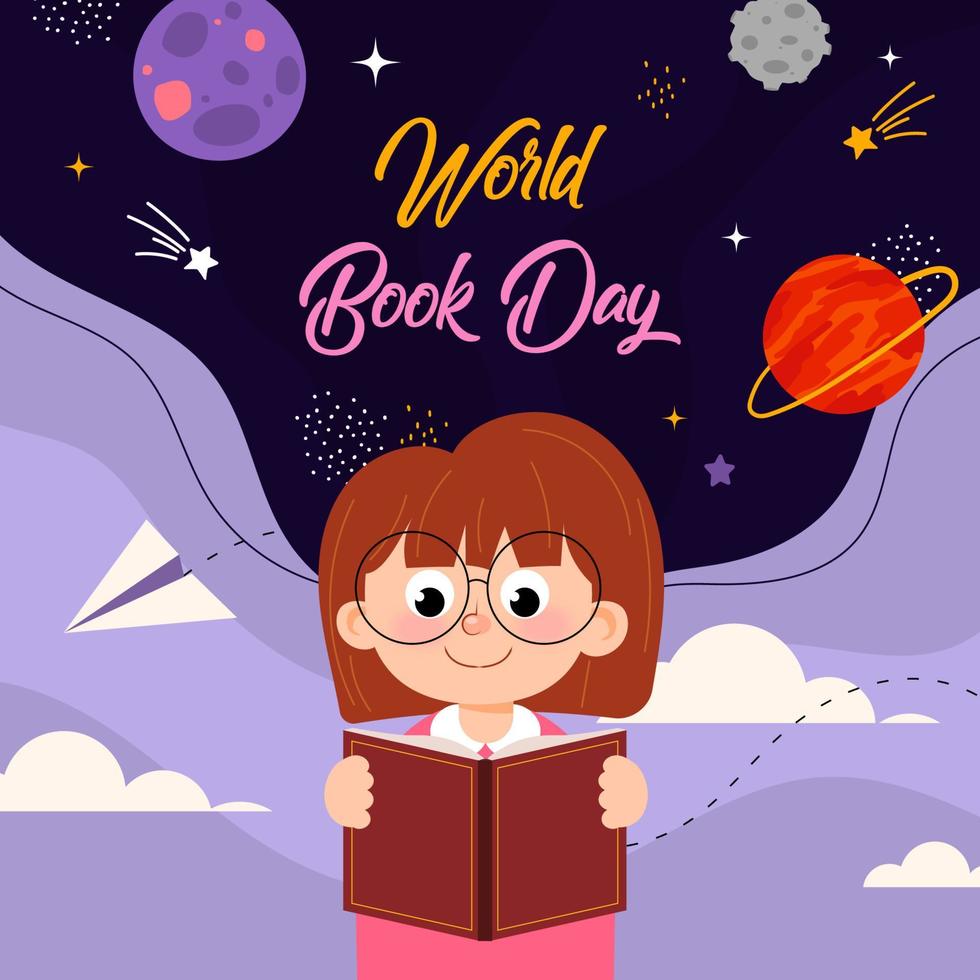 World Book Day Concept Design vector