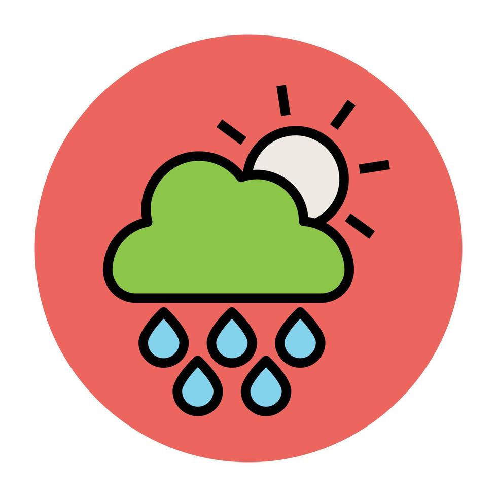 Trendy Raining Concepts vector