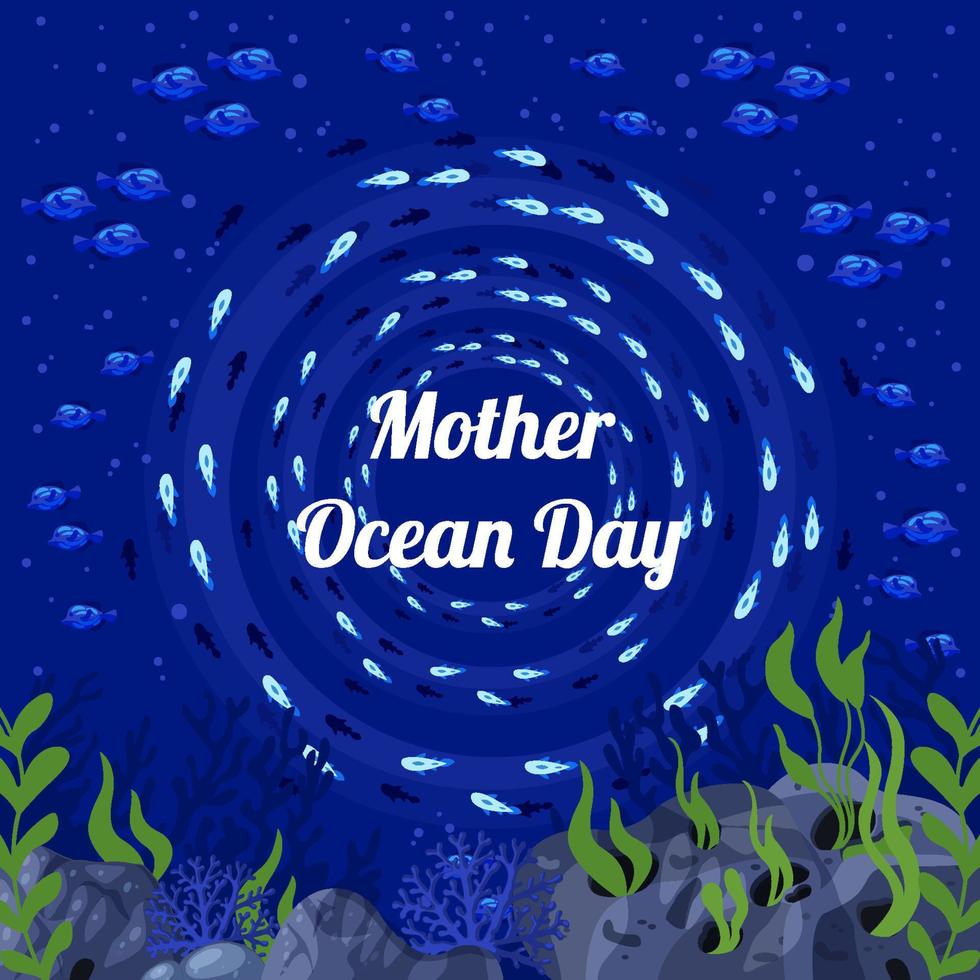 Mother Ocean Day Celebration Concept 6915768 Vector Art at Vecteezy