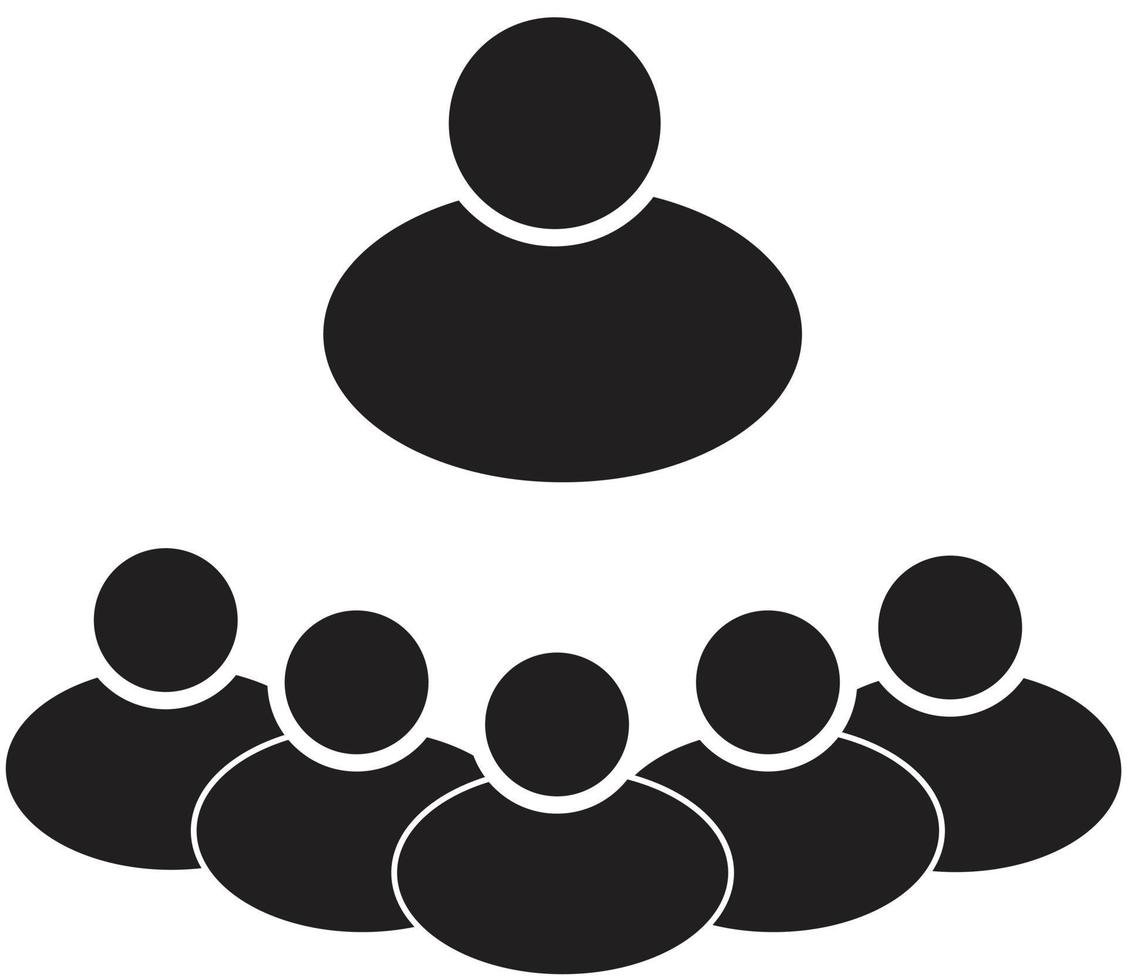 groups of people icon. flat style. people symbol. team sign. vector