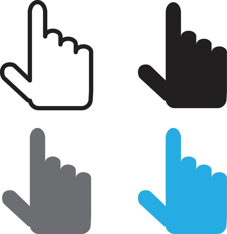 cursor icon. hand mouse cursor icon. hand cursor symbol. hand icon. vector