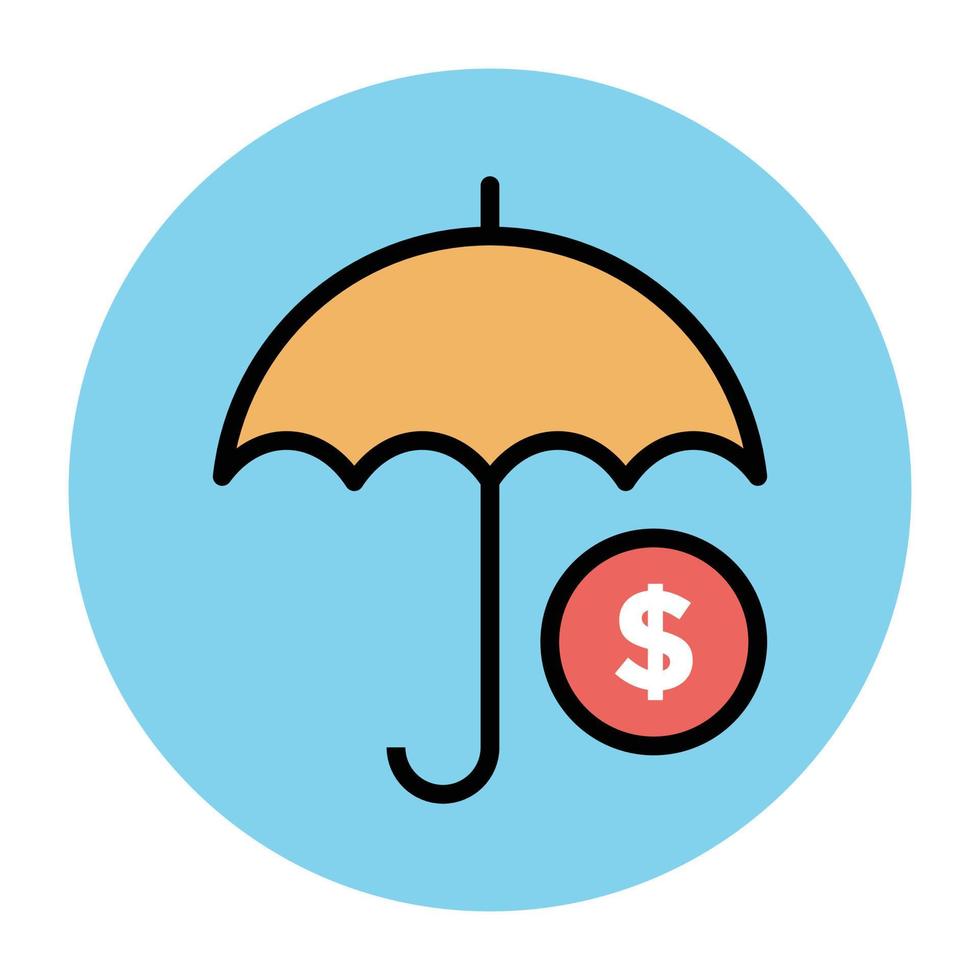 Trendy Umbrella Concepts vector