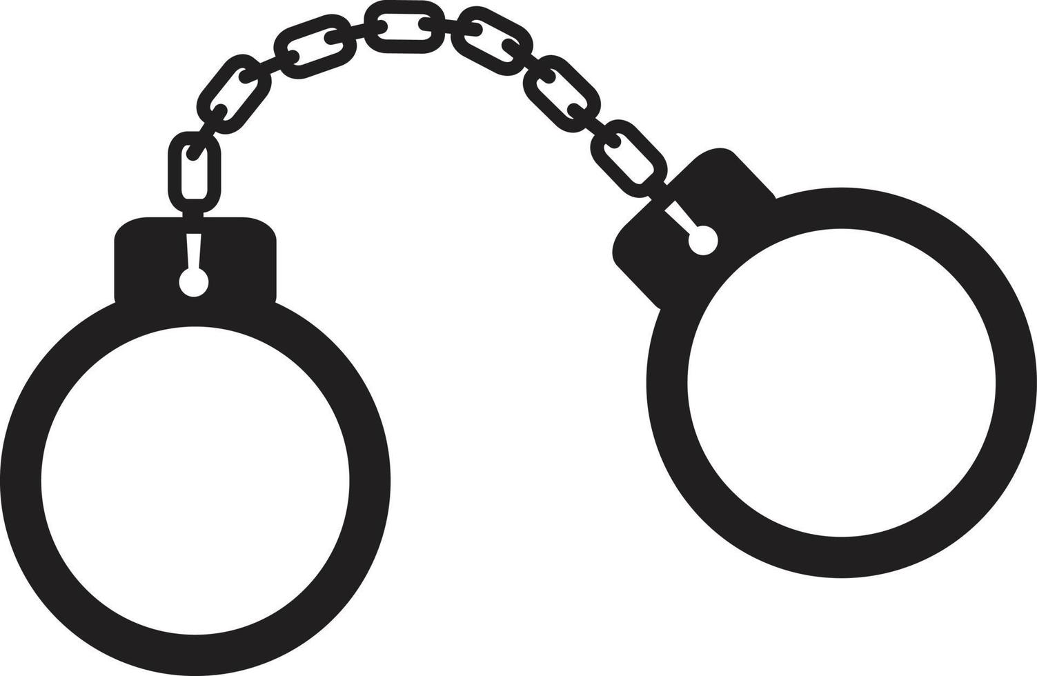 handcuffs icon. flat style. handcuffs symbol. vector