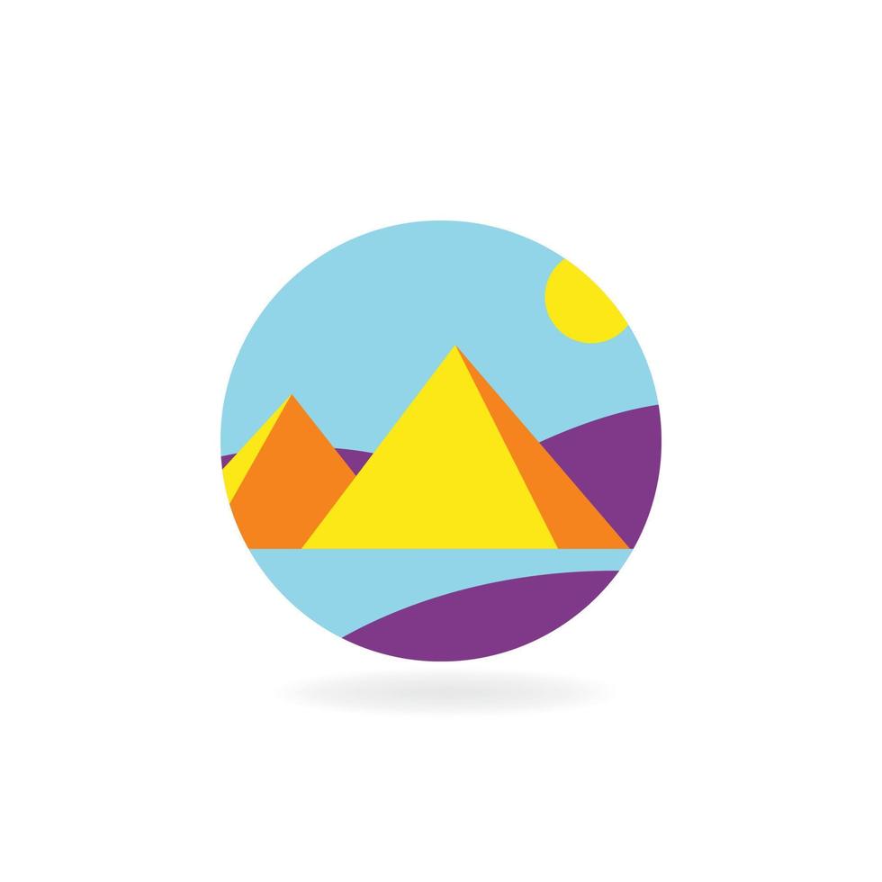 Pyramid icon concept design vector