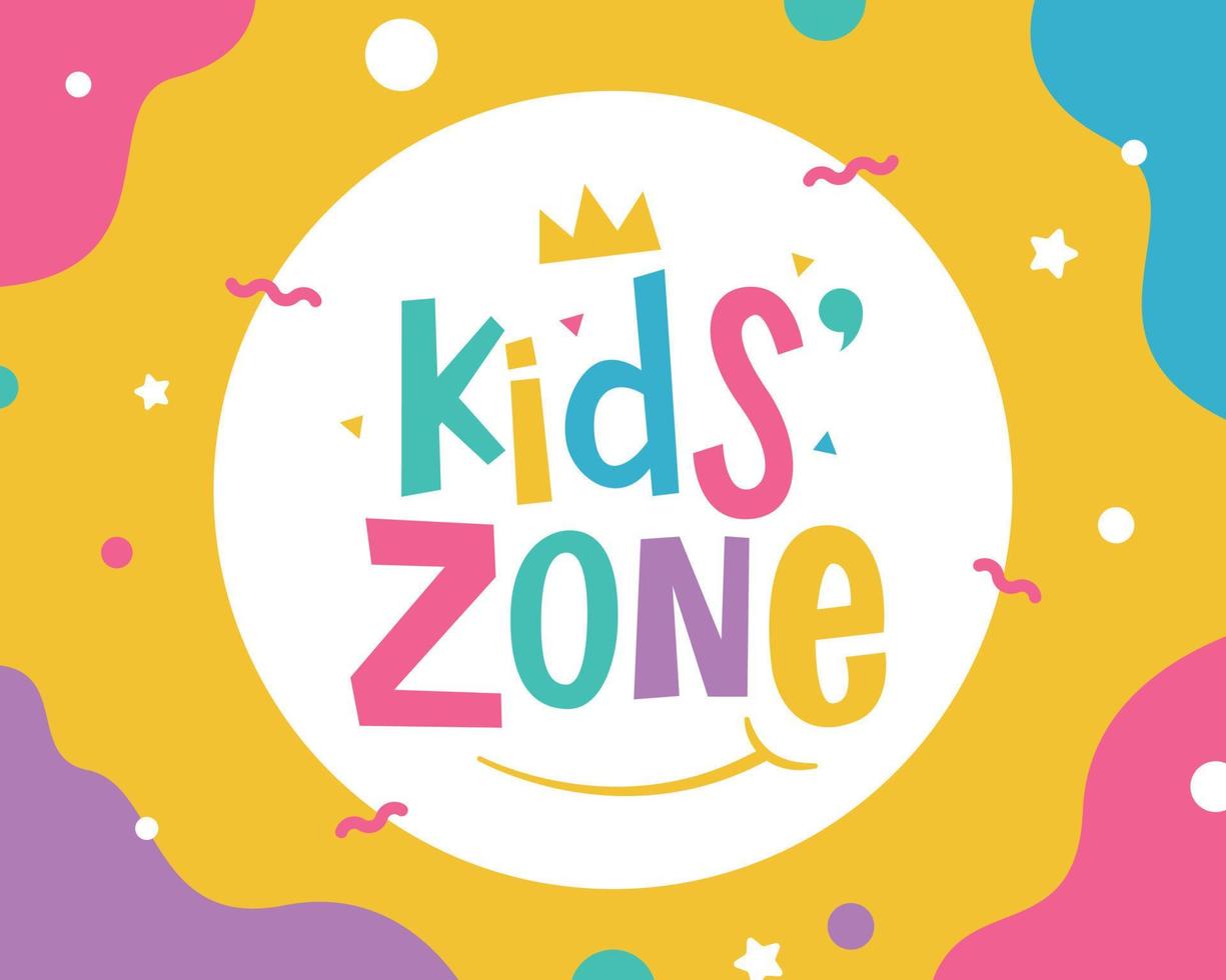 Kids zone banner template vector