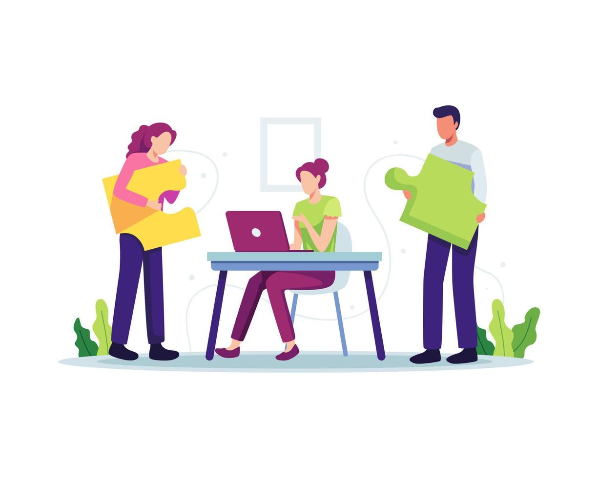 People working together illustration vector