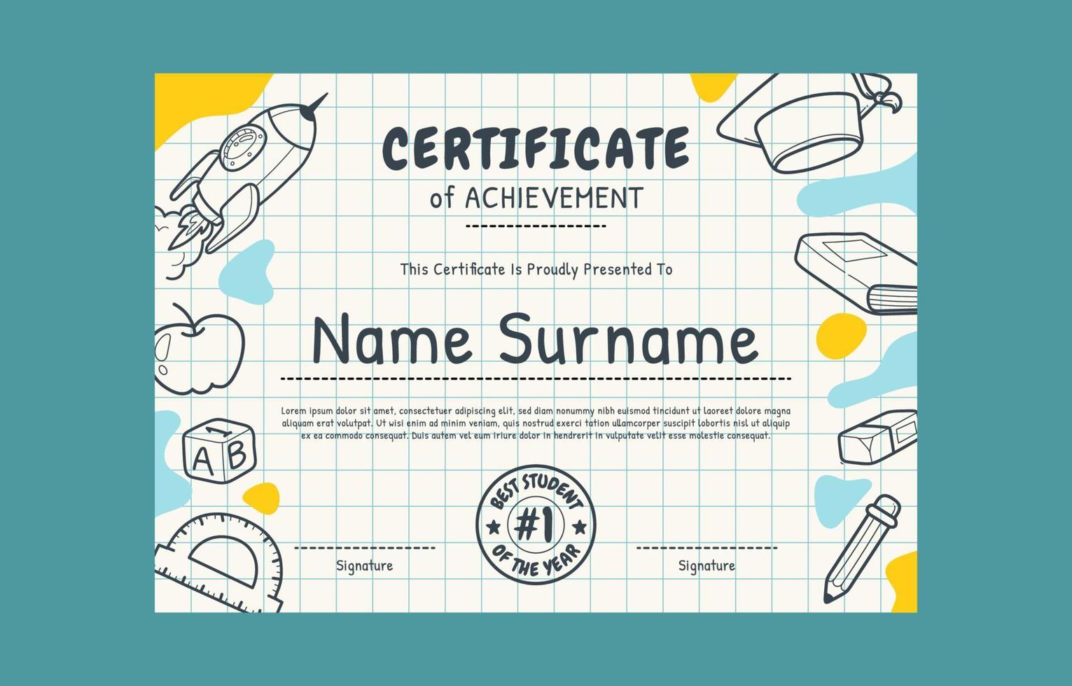 School Education Certificate vector