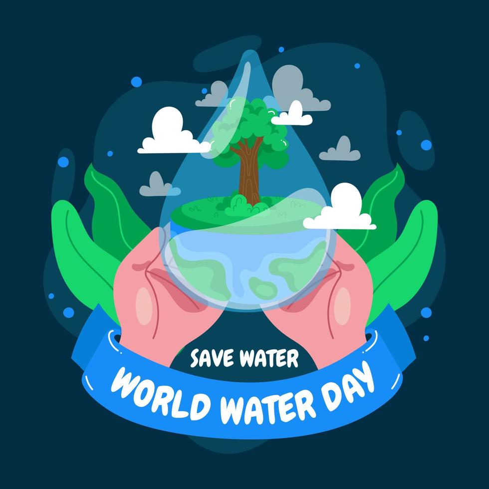 Save Water Concept vector