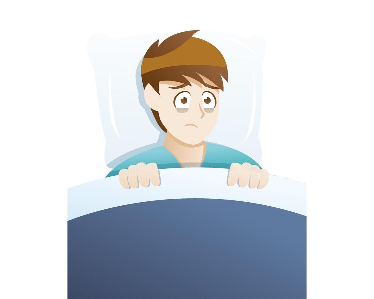 Depression symptoms sleep disturbances vector
