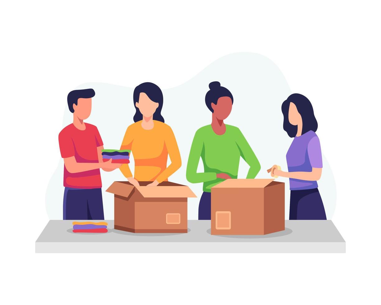 Clothing donation illustration vector