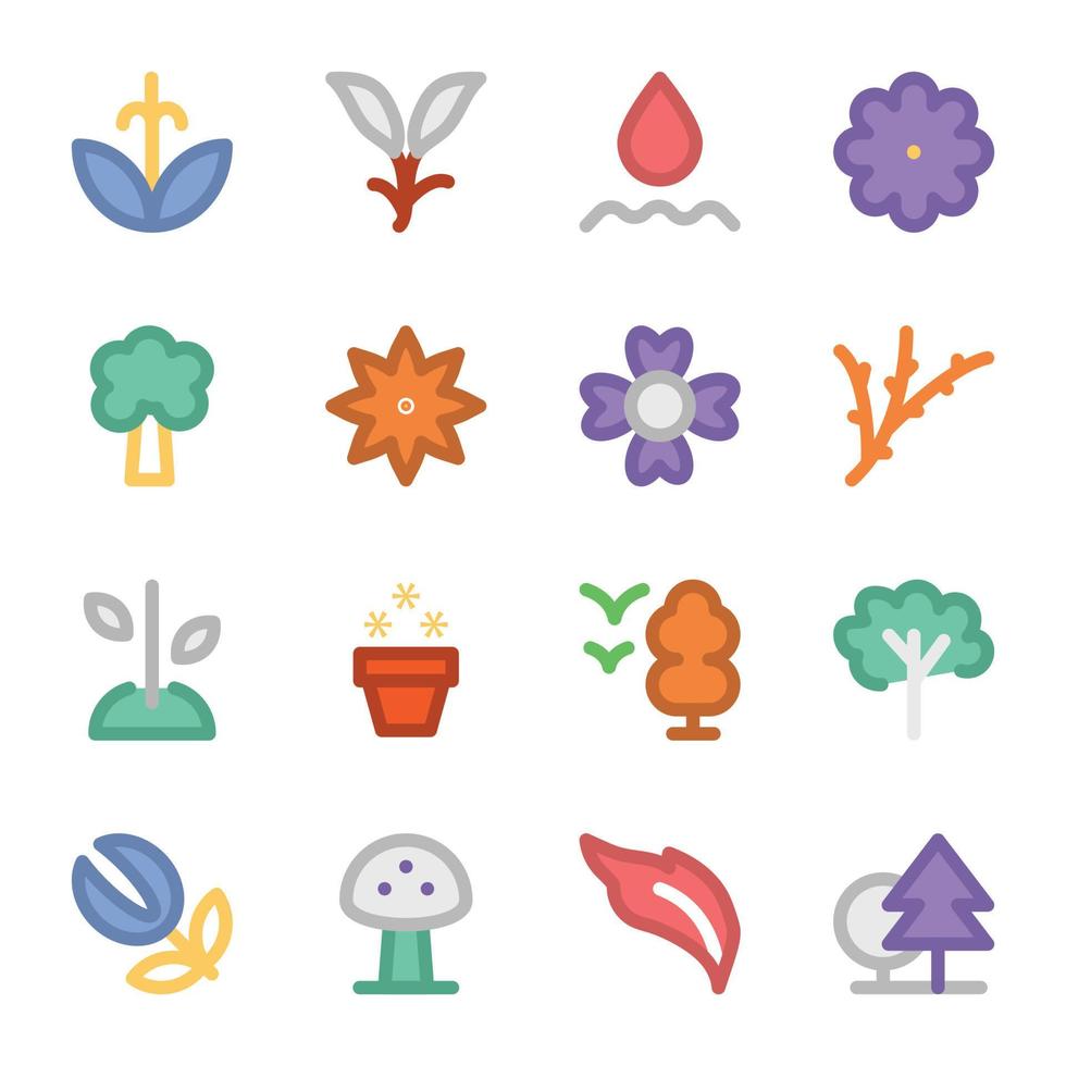 Trendy Plant Concepts vector