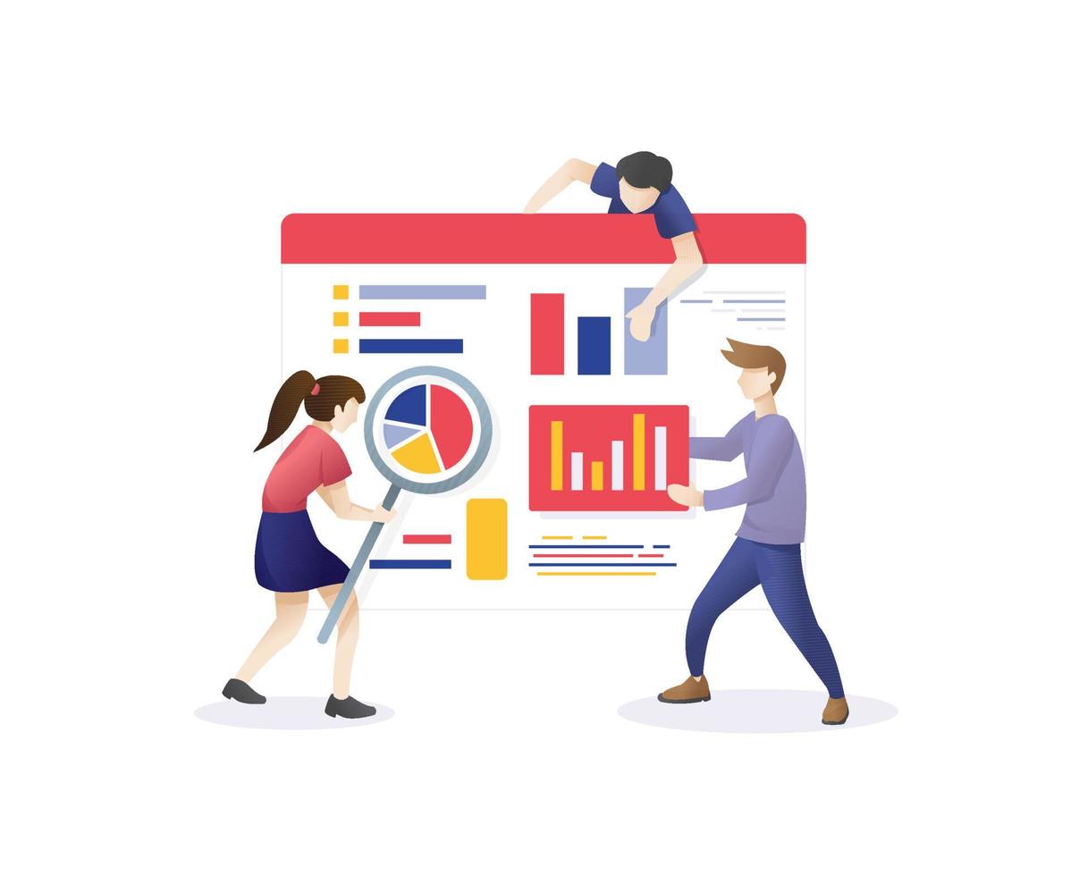 Digital web marketing illustration vector