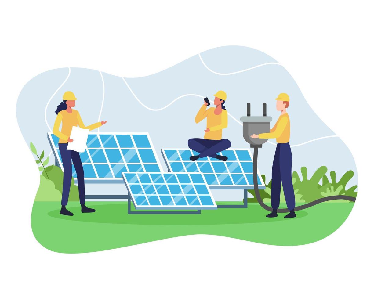 Vector concept of Renewable energy