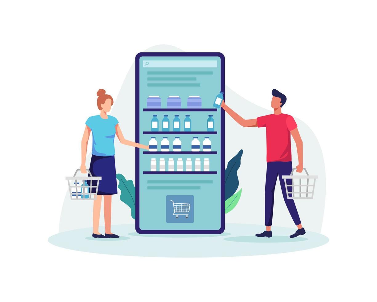 Ilustración de concepto de compras en línea vector