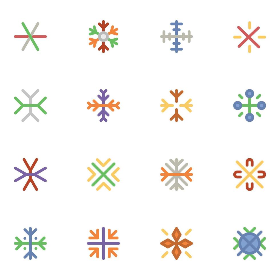 Trendy Snowflakes Concepts vector