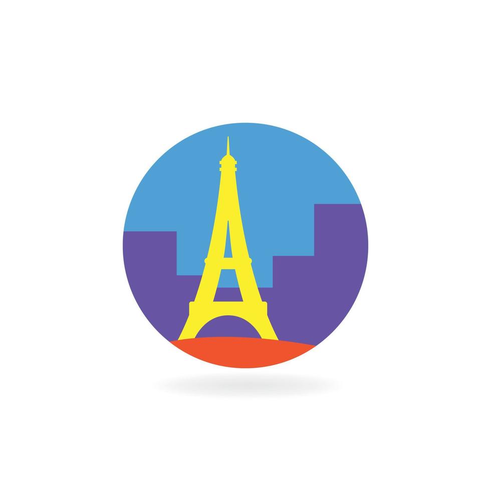 diseño de concepto de icono de París vector