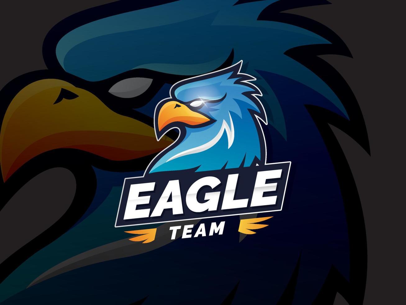 Eagle esports mascot logo design vector