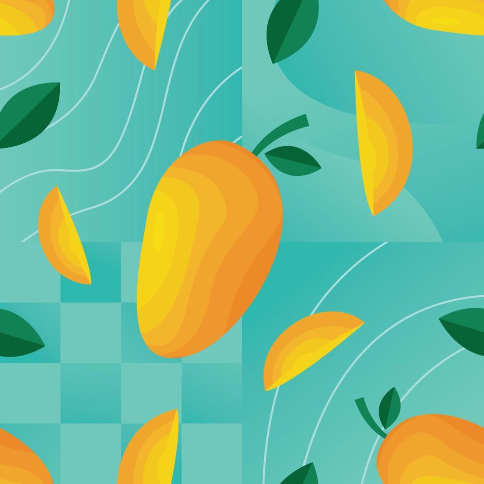 patrón sin costuras de mango. fondo transparente de mango. mango, fruta, gráfico, seamless, patrón vector