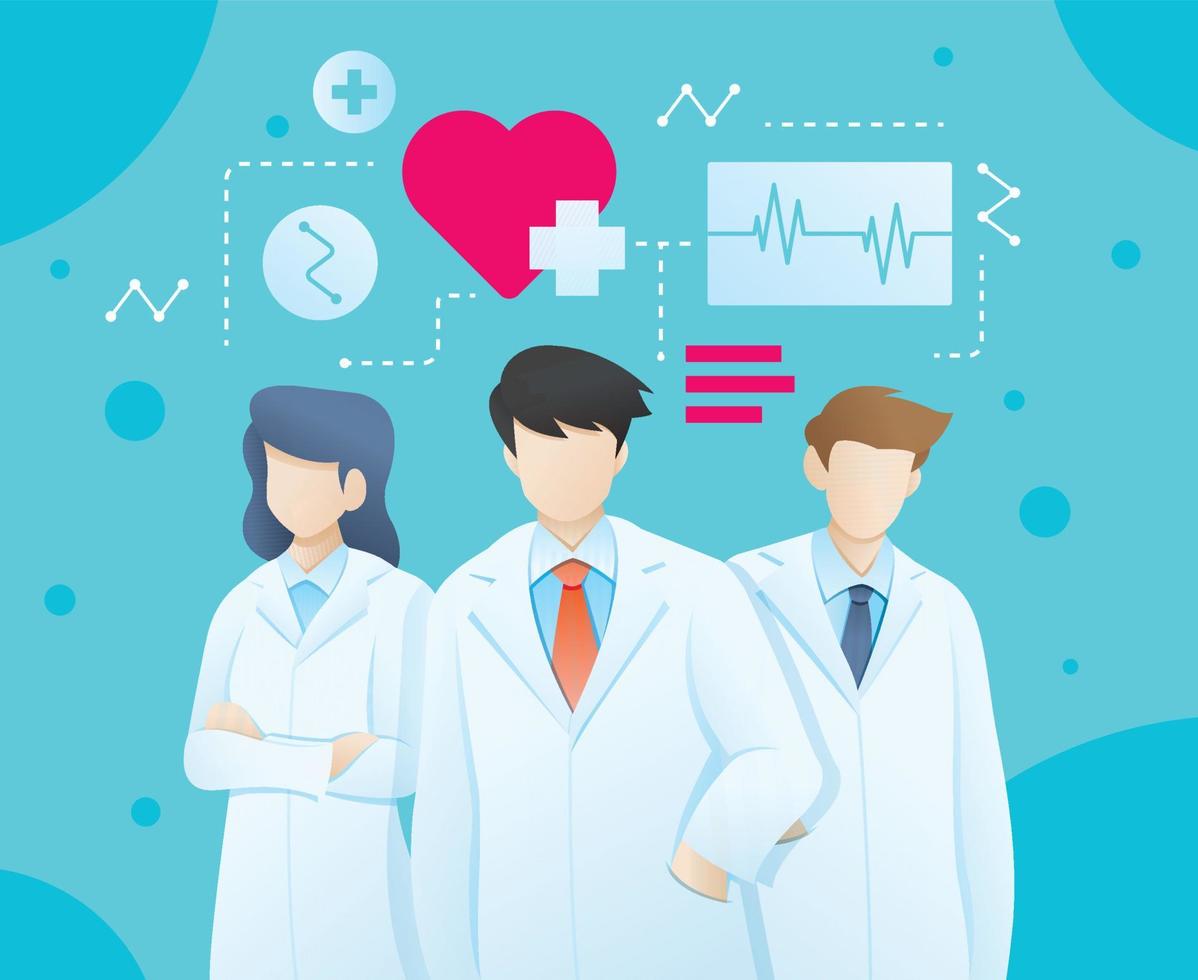Doctors character vector illustration