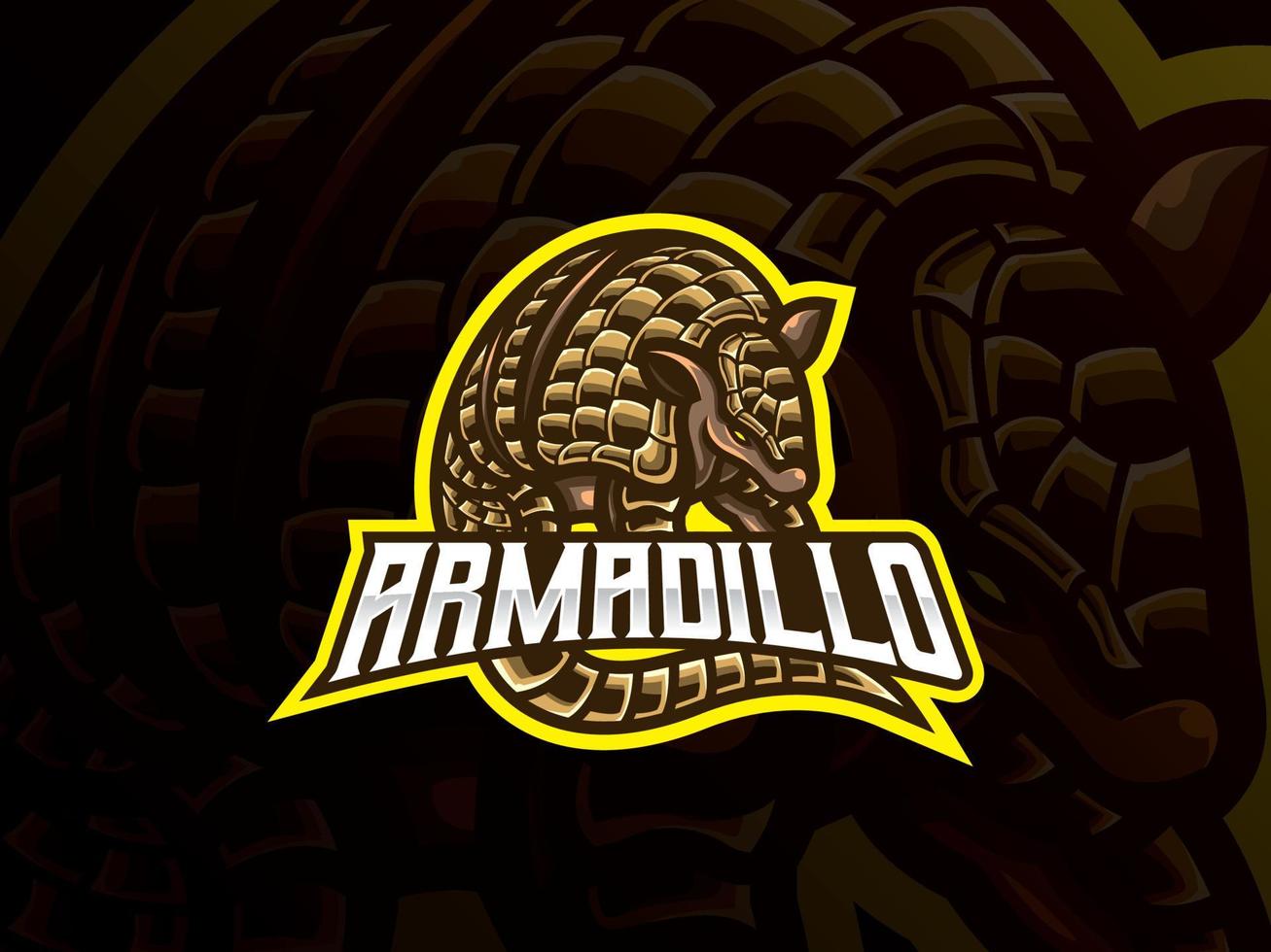 Armadillo esports logo vector