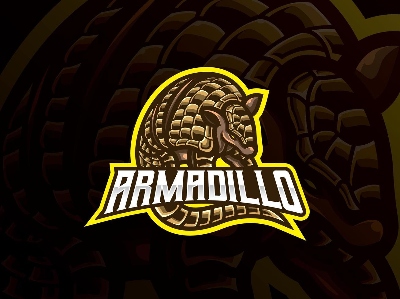 logotipo de esports de armadillo vector