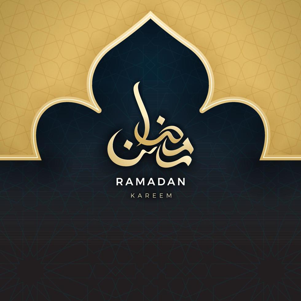 Ramadan kareem greeting card vector