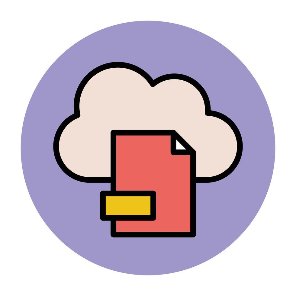Cloud Document Concepts vector