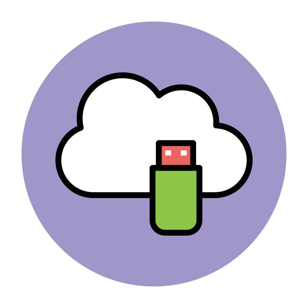 Cloud Storage Concepts vector