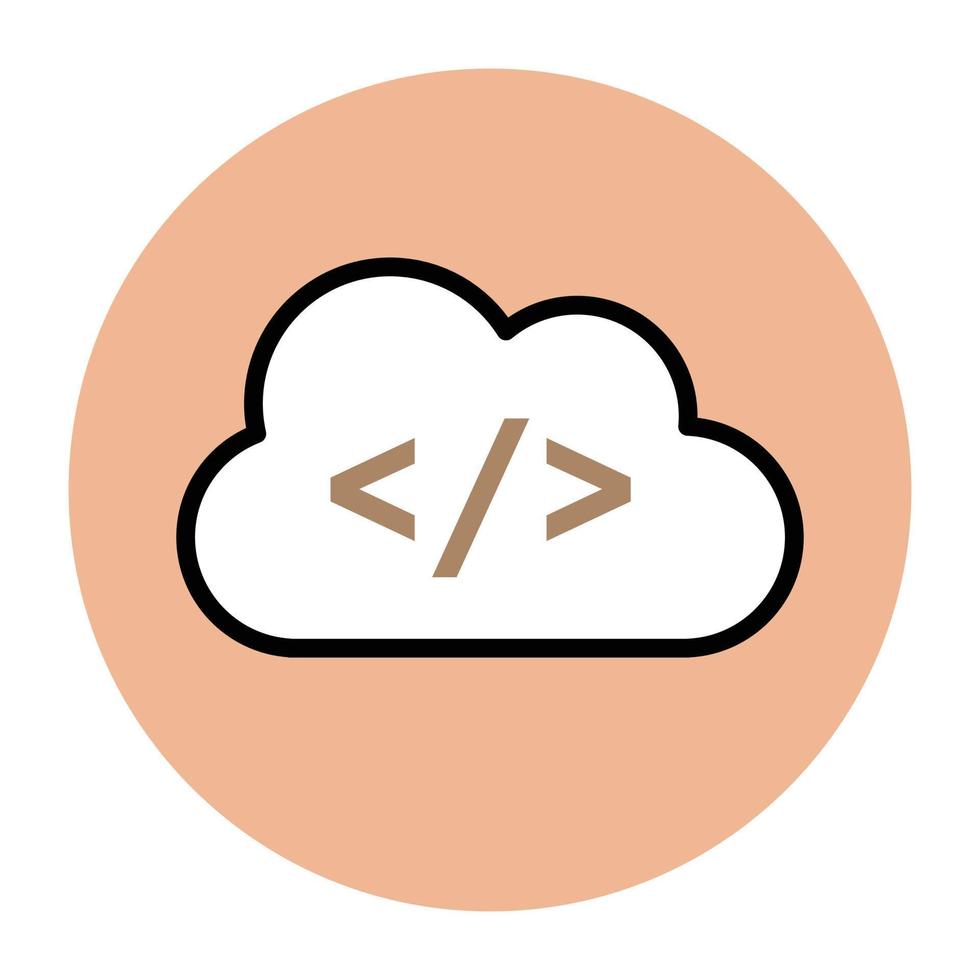 Cloud Coding Concepts vector