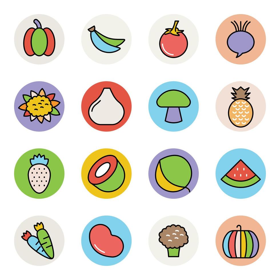 Trendy Melon Concepts vector