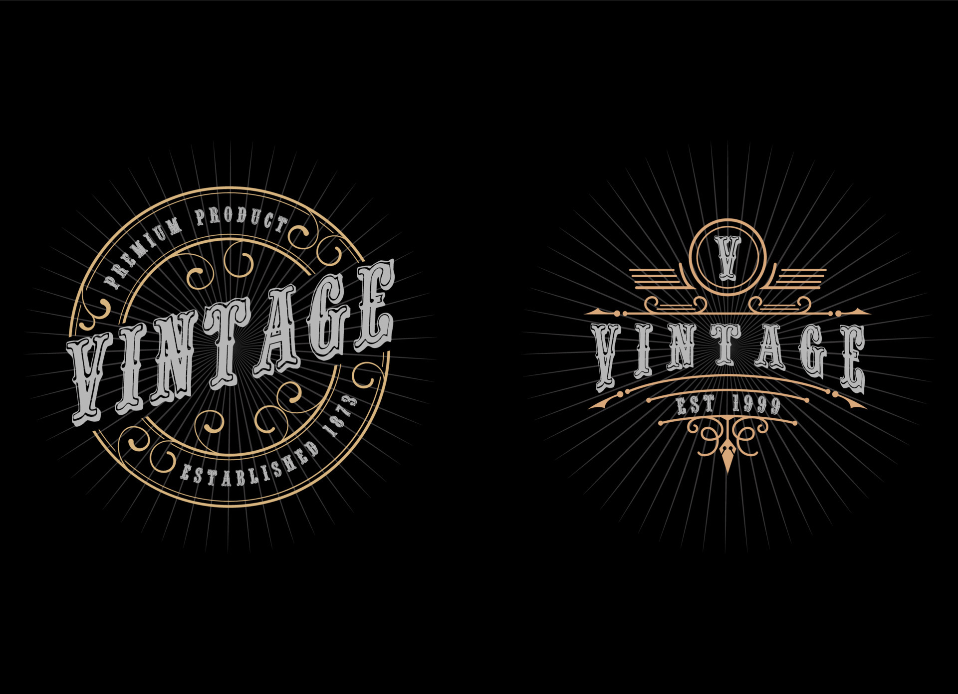 vintage style logo design