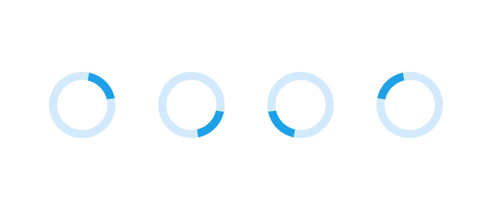 Circle Loading Icon Vector in Flat Design