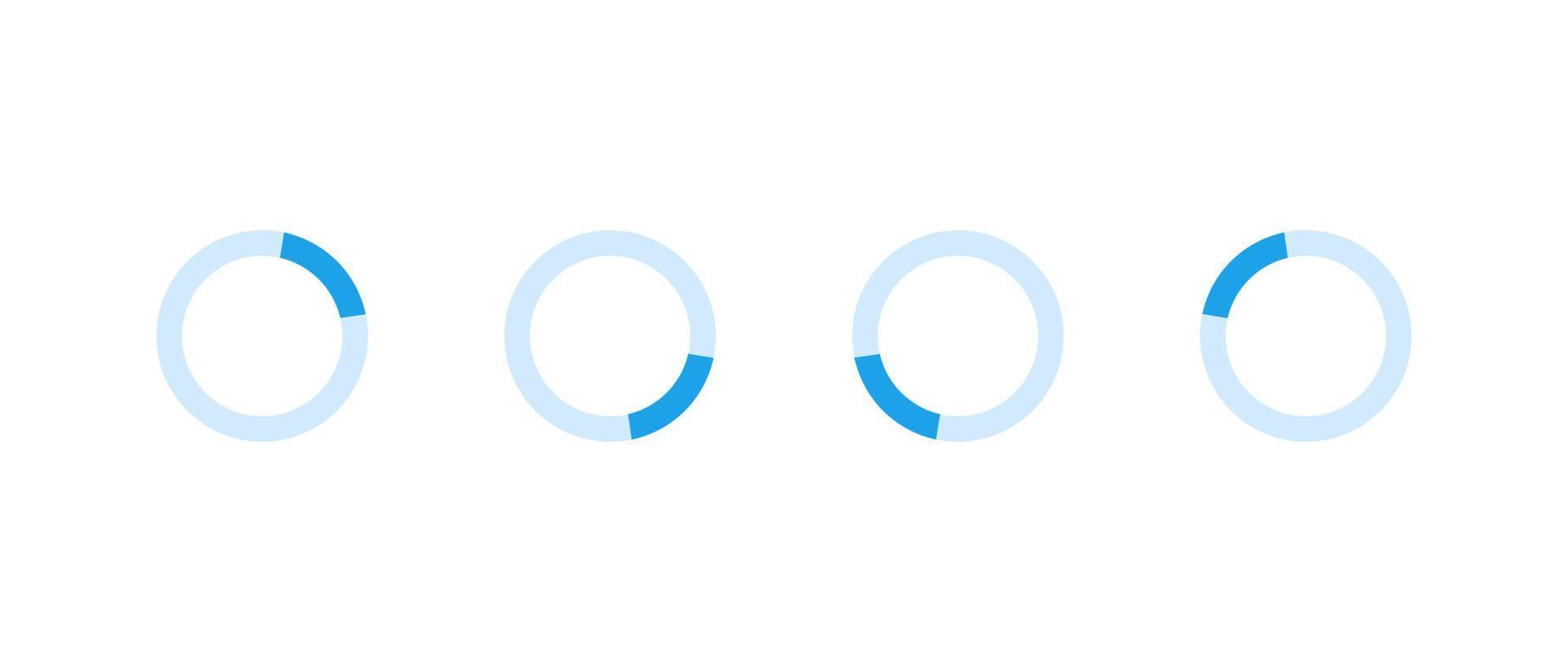 Circle Loading Icon Vector in Flat Design