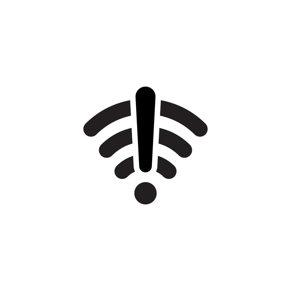 No Internet Connection Icon Vector. Wifi Off with Exclamation Mark Symbol  6916560 Vector Art at Vecteezy