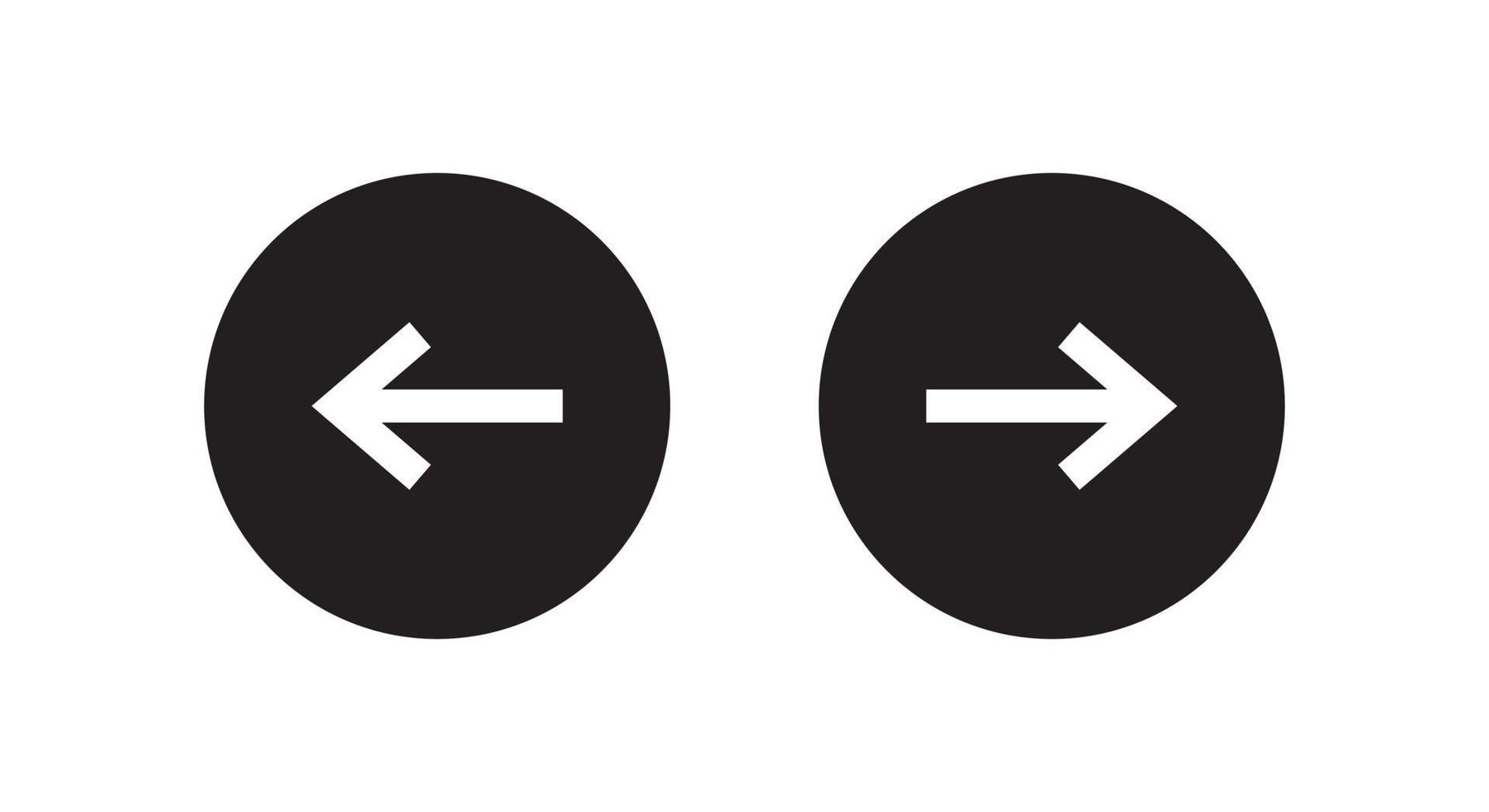 Turn Right and Left Arrow Icon Sign Symbol vector