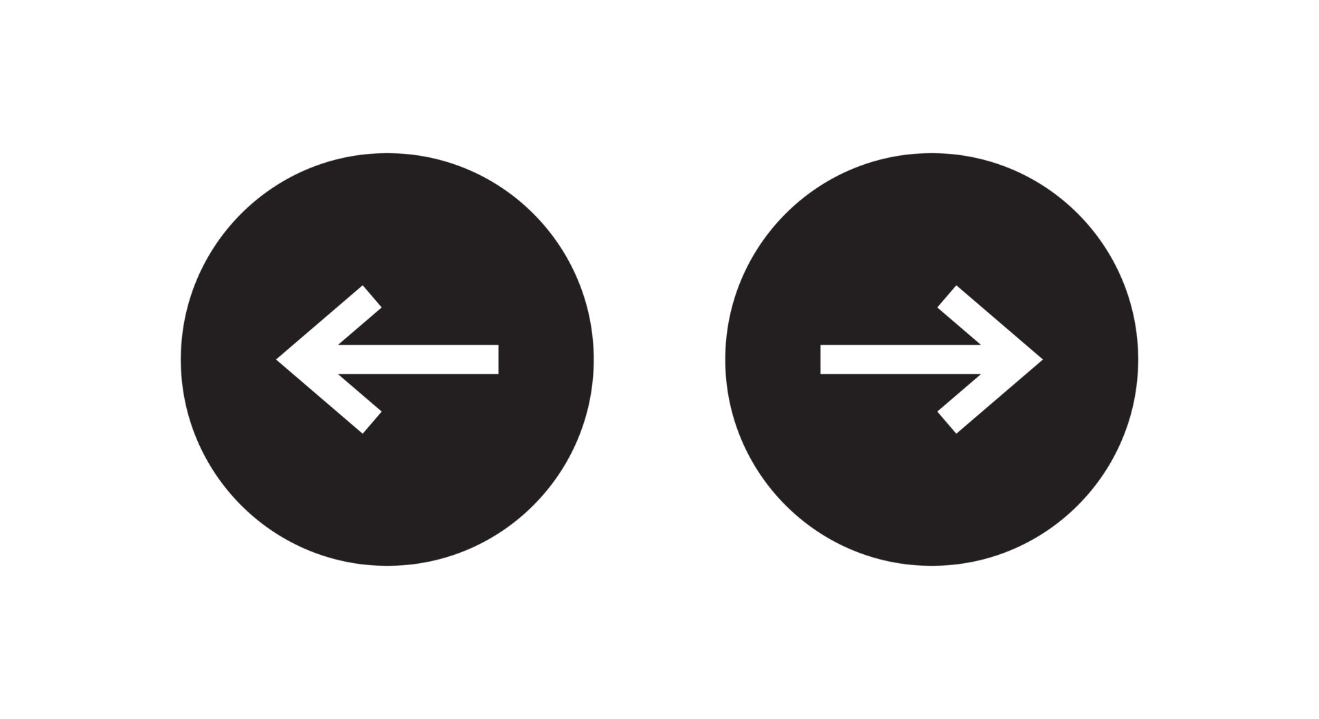 Turn Right and Left Arrow Icon Sign Symbol 6916562 Vector Art at Vecteezy
