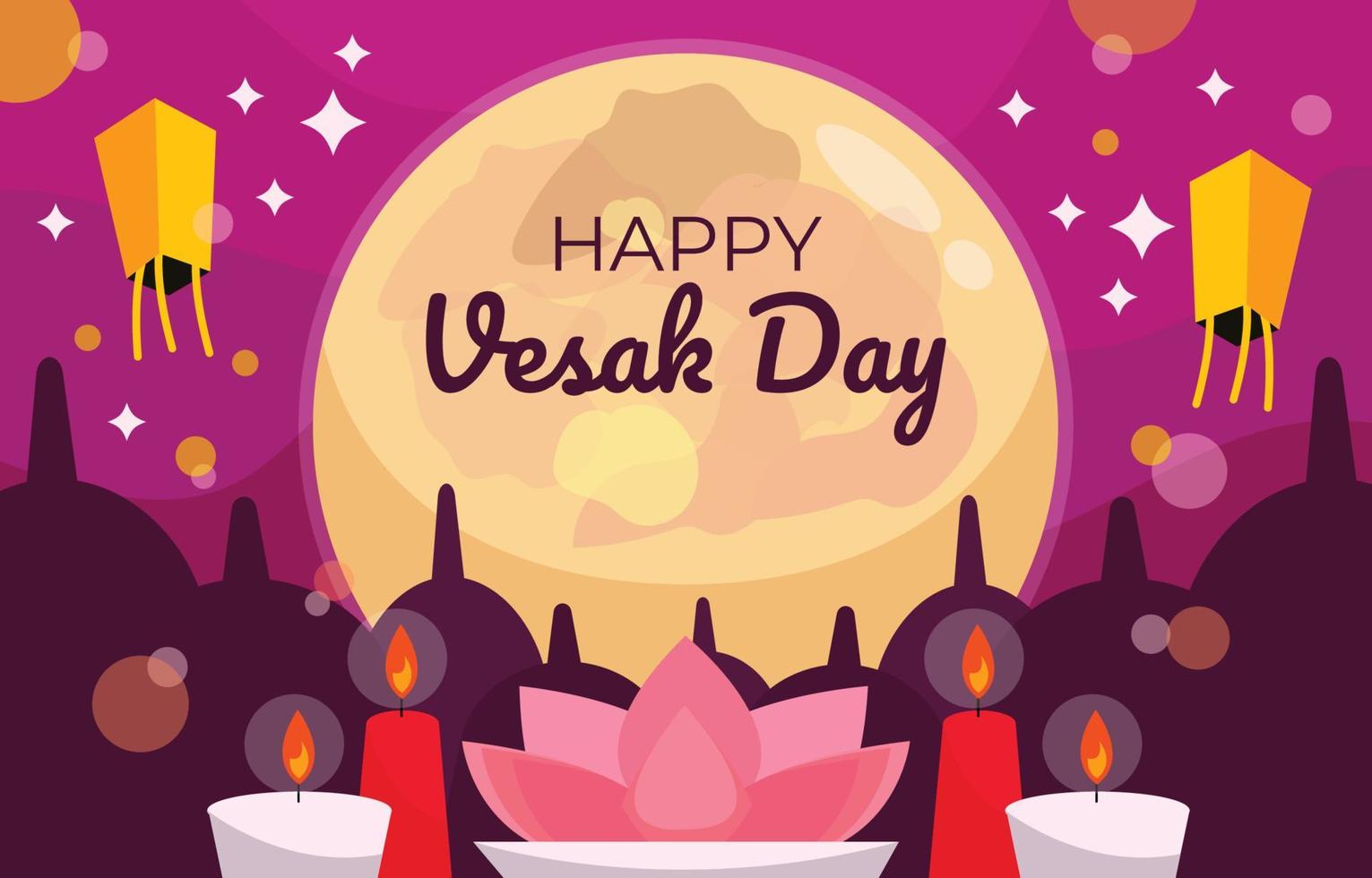 Vesak Day Background vector