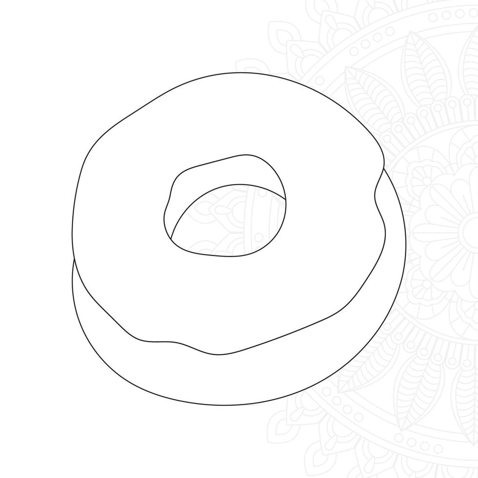 Burger Coloring page for kids vector