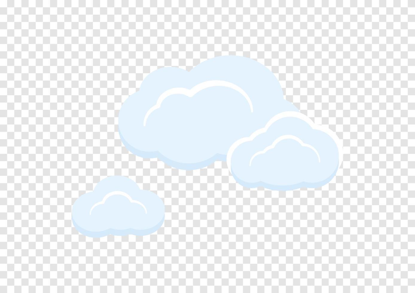 cartoon cloud vector on transparency background