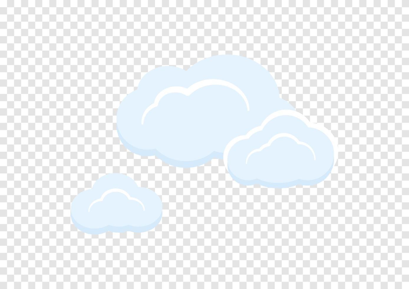 vector de nube de dibujos animados sobre fondo de transparencia