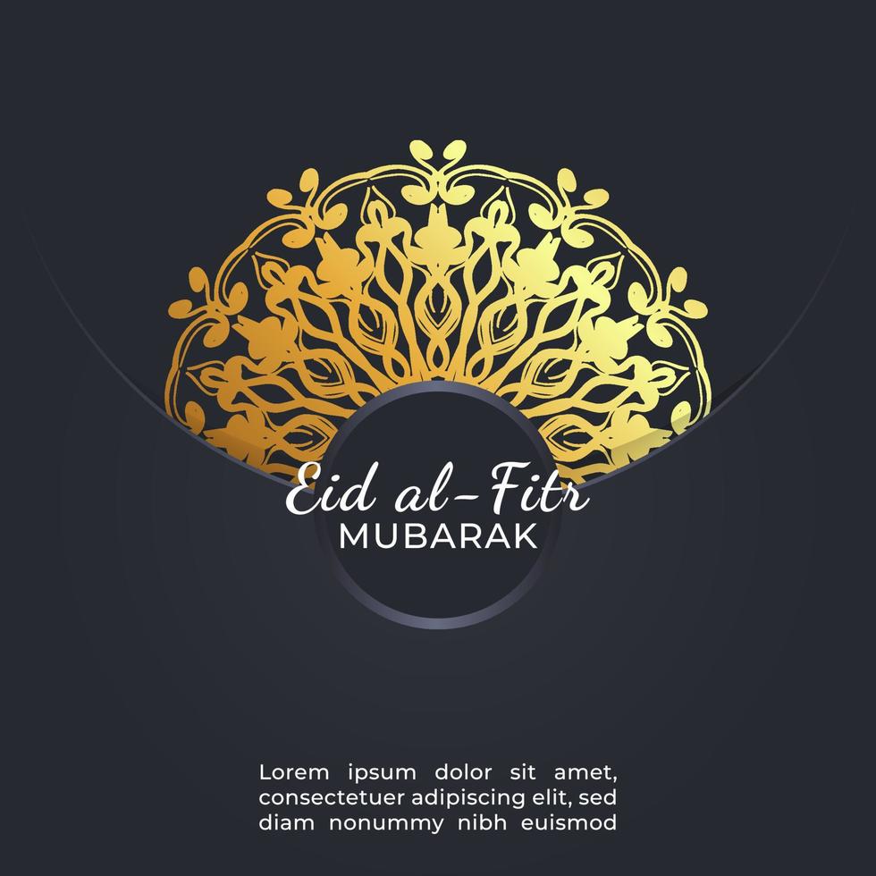 Eid mubarak celebratory illustration. vector