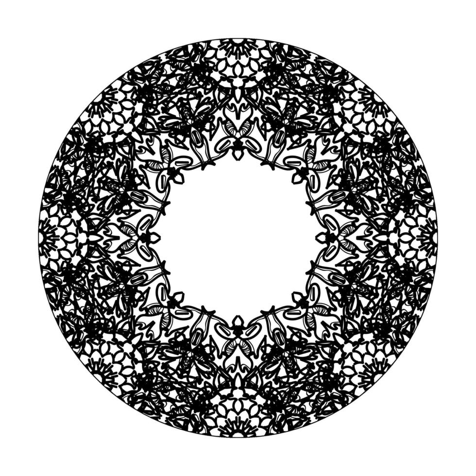 Vector round abstract circle. Mandala style.
