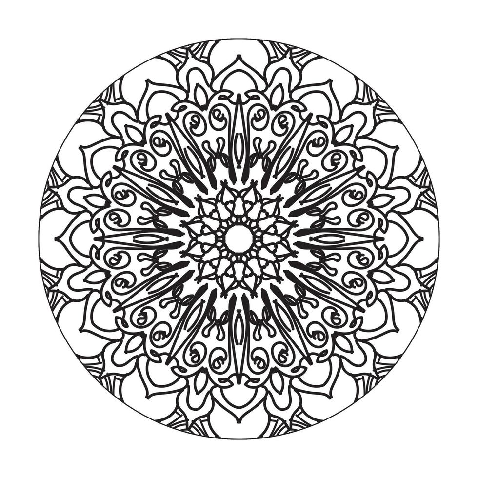 colecciones patrón circular en forma de mandala para henna, mehndi, tatuajes, decoraciones. decoración decorativa en estilo étnico oriental. página de libro para colorear. vector