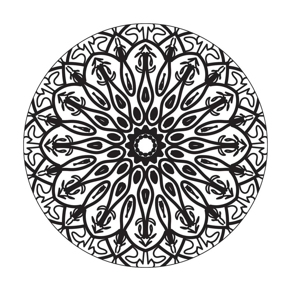 colecciones patrón circular en forma de mandala para henna, mehndi, tatuajes, decoraciones. decoración decorativa en estilo étnico oriental. página de libro para colorear. vector