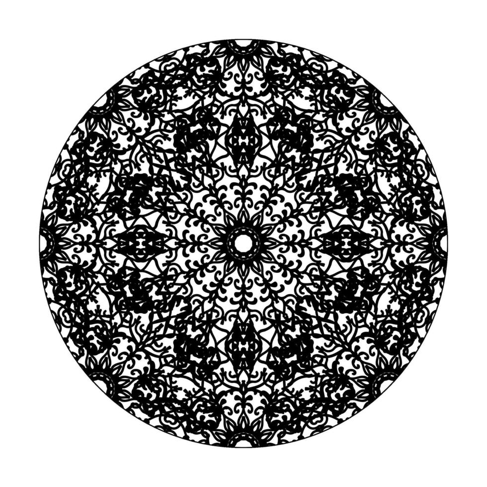 Vector round abstract circle. Mandala style.